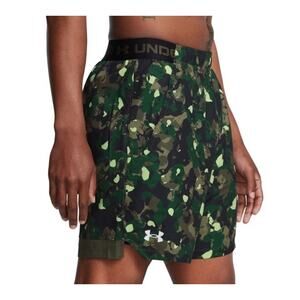 NWT Under Armour Men’s Vanish Fitted CV Woven 6” Printed Shorts Green Marine SM